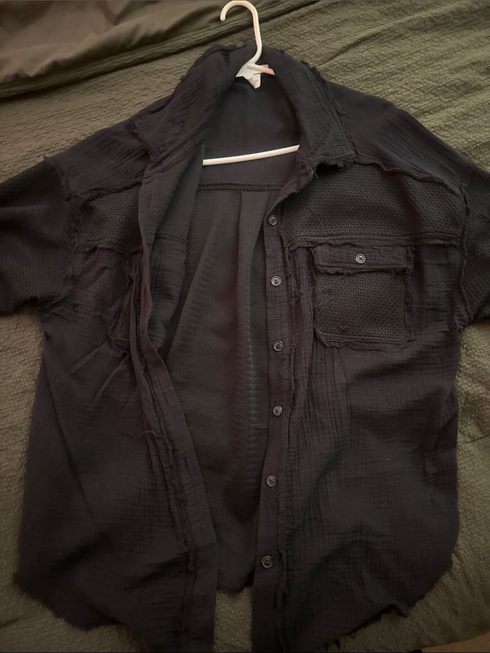 Torrid Festi lightweight waffle rustic button down shacket